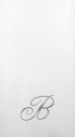 Luxury Initial Guest Towel/Napkin in Silver