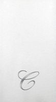 Luxury Initial Guest Towel/Napkin in Silver