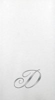 Luxury Initial Guest Towel/Napkin in Silver