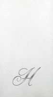 Luxury Initial Guest Towel/Napkin in Silver