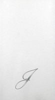Luxury Initial Guest Towel/Napkin in Silver