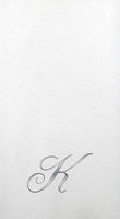 Luxury Initial Guest Towel/Napkin in Silver