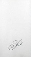 Luxury Initial Guest Towel/Napkin in Silver