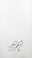 Luxury Initial Guest Towel/Napkin in Silver