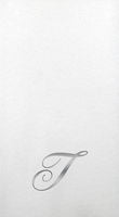 Luxury Initial Guest Towel/Napkin in Silver