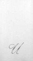 Luxury Initial Guest Towel/Napkin in Silver