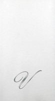 Luxury Initial Guest Towel/Napkin in Silver