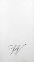 Luxury Initial Guest Towel/Napkin in Silver
