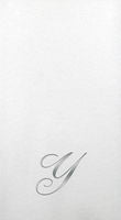 Luxury Initial Guest Towel/Napkin in Silver