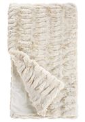 Ivory Faux Mink Couture Throw