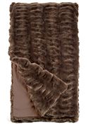 Taupe Faux Mink Couture Throw