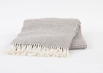 Waffle Weave Throw Dark Gray