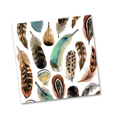 Aquarell Feather  Paper  Cocktail Napkins