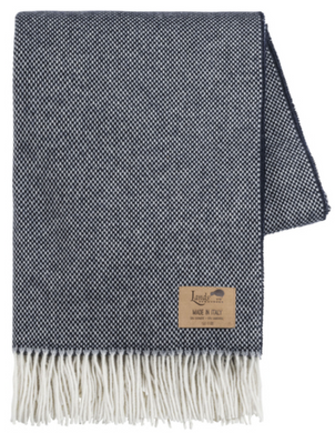Navy Juno Cashmere Throw