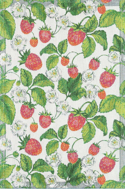 Garden Strawberry Tea Towel