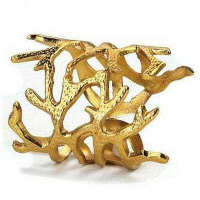Coral Gold Napkin Rings/4