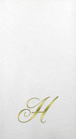 Luxury Initial Guest Towel/Napkin in Gold