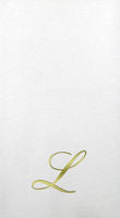 Luxury Initial Guest Towel/Napkin in Gold