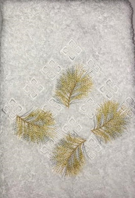 Sprigs White/Gold Guest Towel